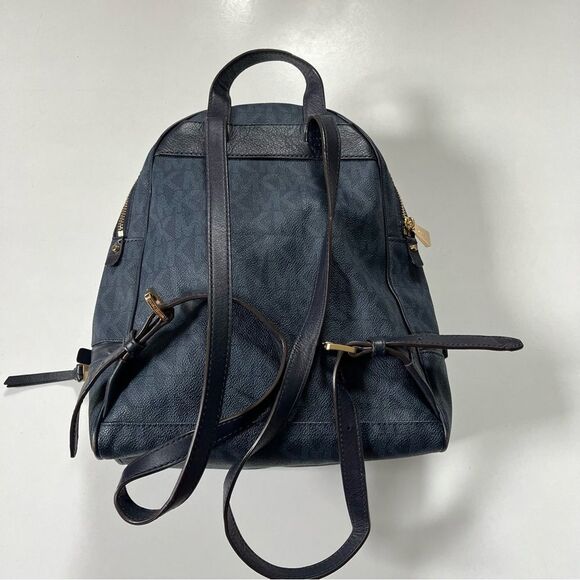 Michael Kors Rhea Medium Blue Logo Backpack - Picture 10 of 15